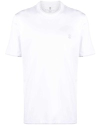 Brunello Cucinelli Embroidered Logo Layered T Shirt