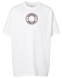Burberry Embroidered Logo Oversized T Shirt