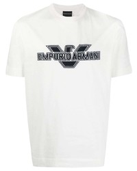 Giorgio Armani Embroidered Logo Short Sleeve T Shirt