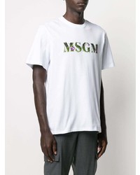 MSGM Embroidered Logo T Shirt