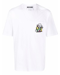 Moschino Embroidered Organic Cotton T Shirt