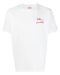 MC2 Saint Barth Embroidered Slogan Cotton T Shirt