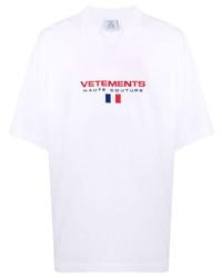 Vetements Flag Logo Embroidered T Shirt
