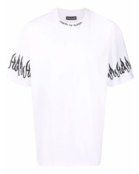 Vision Of Super Flame Embroidered Cotton T Shirt