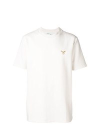 Off-White Gold Eagle Embroidered T Shirt