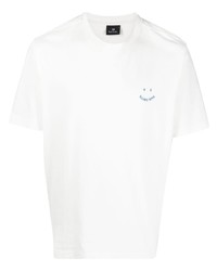 PS Paul Smith Happy Logo Embroidered Cotton T Shirt