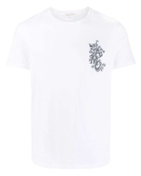 Alexander McQueen Ivi Monogram Embroidered T Shirt