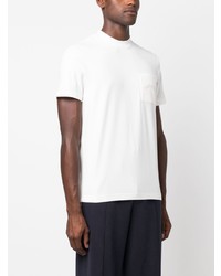 Moncler Logo Embroidered Cotton Blend T Shirt