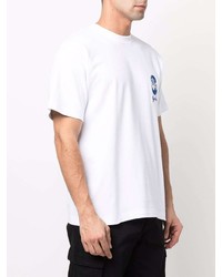 Gcds Logo Embroidered Cotton T Shirt