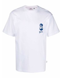 Gcds Logo Embroidered Cotton T Shirt
