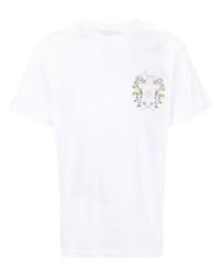MOUTY Logo Embroidered Cotton T Shirt