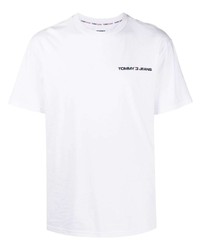 Tommy Jeans Logo Embroidered Cotton T Shirt