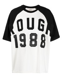 ROUGH. Logo Embroidered Cotton T Shirt