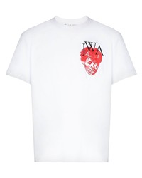 JW Anderson Logo Embroidered Crew Neck T Shirt