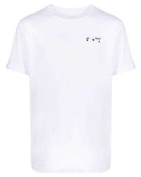 Off-White Logo Embroidered Crew Neck T Shirt