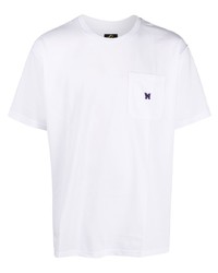 Needles Logo Embroidered Pocket T Shirt