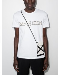 Alexander McQueen Logo Embroidered Short Sleeve T Shirt