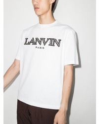 Lanvin Logo Embroidered Short Sleeve T Shirt