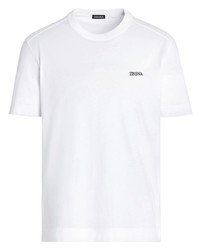 Zegna Logo Embroidered Short Sleeve T Shirt