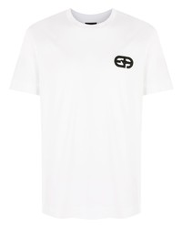 Emporio Armani Logo Embroidered Short Sleeved T Shirt