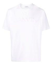 Lanvin Logo Embroidered Short Sleeved T Shirt