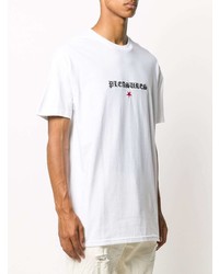Pleasures Logo Embroidered T Shirt