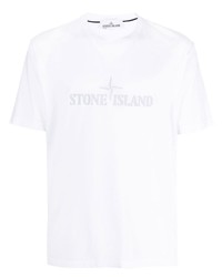 Stone Island Logo Embroidered T Shirt