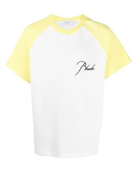 Rhude Logo Embroidered Two Tone T Shirt