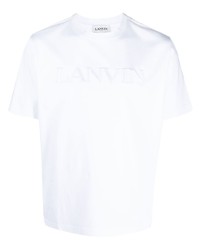 Lanvin Logo Embroidery Cotton T Shirt