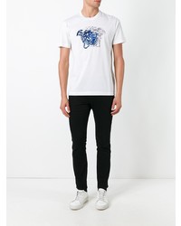 Versace Medusa Contrast Embroidery T Shirt