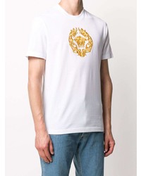Versace Medusa Crest Embroidered T Shirt