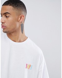 ASOS DESIGN Oversized T Shirt With Nope Chest Embroidery
