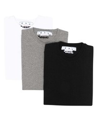 Off-White Pack Of 3 Embroidered T Shirts
