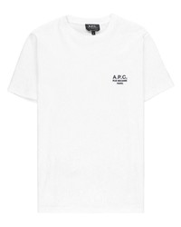 A.P.C. Raymond Embroidered Logo Cotton T Shirt