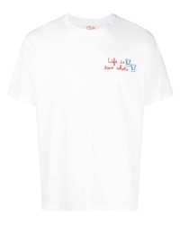 MC2 Saint Barth Slogan Embroidery Cotton T Shirt