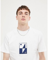 Parlez T Shirt With Embroidered Abstract Sheet Logo In White