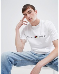 Parlez T Shirt With Embroidered Sport Box Logo In White