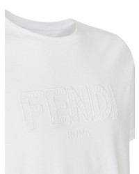Fendi Tonal Embroidered Logo T Shirt