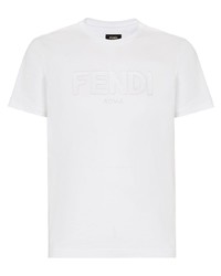 Fendi Tonal Embroidered Logo T Shirt