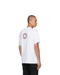 Burberry White Archway Embroidery Circle Logo T Shirt