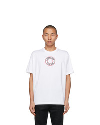Burberry White Archway Embroidery Circle Logo T Shirt
