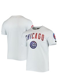 PRO STANDARD White Chicago Cubs Red White Blue T Shirt