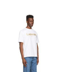 Lanvin White Embroidered Regular T Shirt