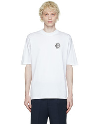 Manors Golf White Embroidered T Shirt