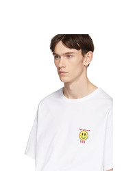 Vier White Facetasm Edition Smiley Patch T Shirt