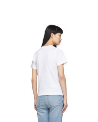 Comme Des Garcons Play White Gold Heart T Shirt