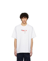 Doublet White Key Person Embroidery T Shirt
