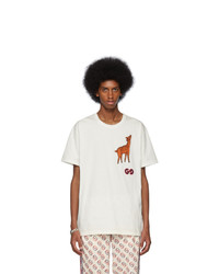 Gucci White Oversized Deer T Shirt
