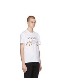 Versace White Safety Pin T Shirt