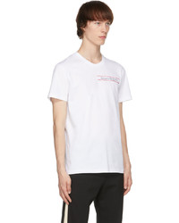 Alexander McQueen White Selvedge Logo Tape T Shirt